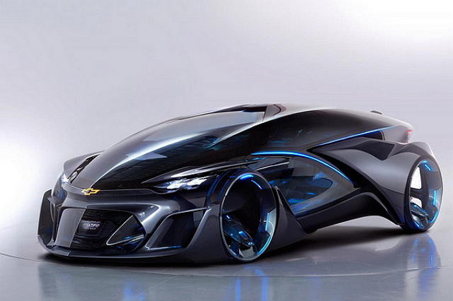 這輛Chevrolet-FNR Concept概念車就像會在科幻電影中出現似的，其車身以膠囊型為設計元素。