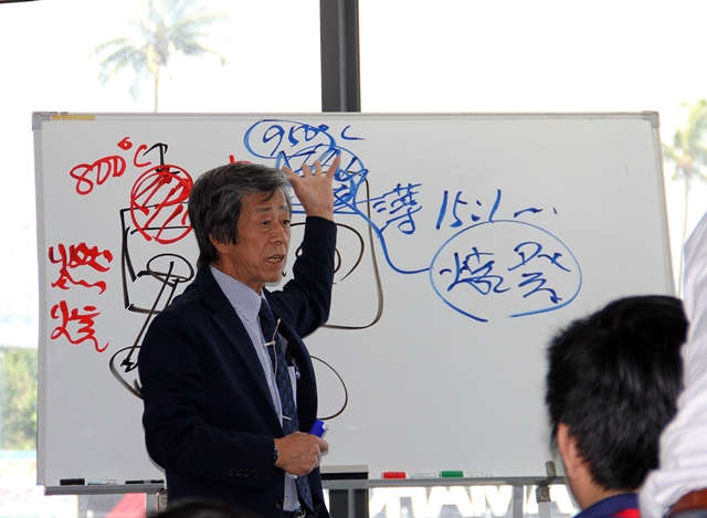 水野和敏先生在活動開始之前，同樣詳細的解釋了這次U6 Turbo Eco Hyper進步以及強化的地方。