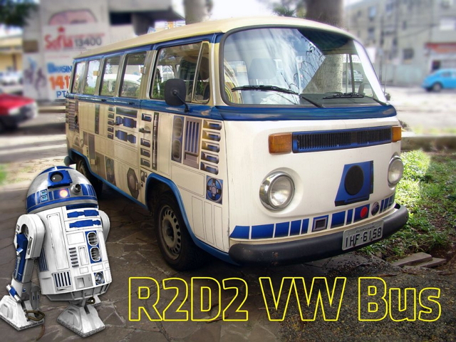 《星際大戰》（Star Wars）裡頭的小機器人角色R2-D2，熱門的它現在居然出現在Volkswagen 廂型車上。