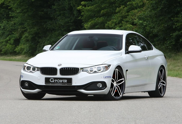 這輛435d xDrive換上全新的前、後下巴造型，同時也將BMW原廠品牌飾徽移除，改換上G-Power自家廠徽，搭配20吋Hurricanes RR輕量化鍛造鋁圈。