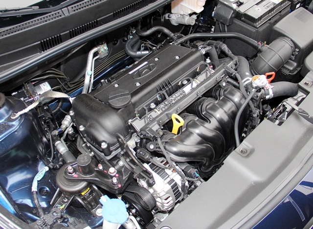 Verna搭載1.6升四缸MPI自然進氣引擎，最大動力為124hp/6300rpm、15.9kgm/4200rpm。