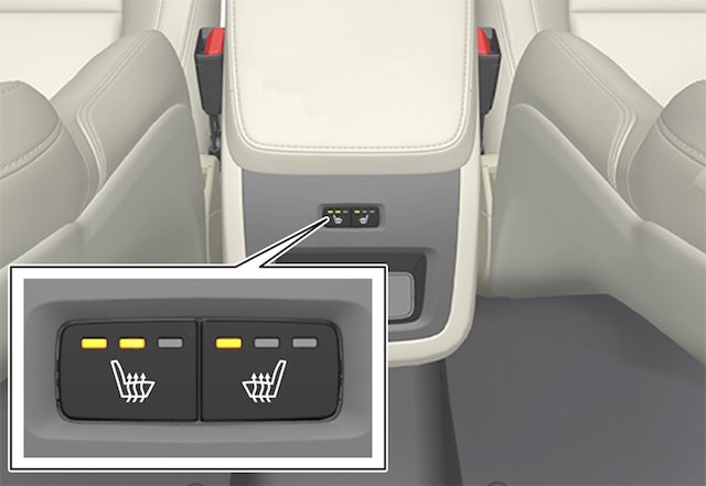 高級車款甚至連後座都有加熱座椅，如 Volvo XC90。