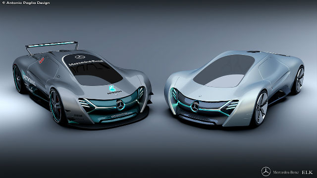 Mercedes-Benz將自家的電動超跑取名為ELK，知名汽車設計師Antonio Paglia便為其繪製了一系列的假想圖。