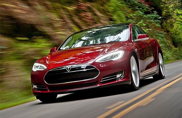 Tesla Model S 電動車。圖片來源：Tesla