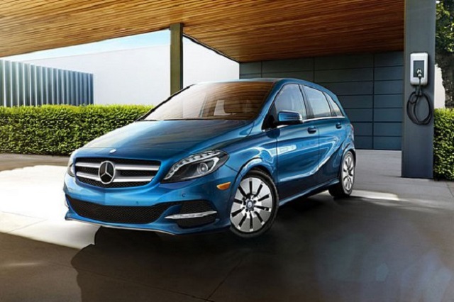 Benz B-Class電動車。圖片來源：Benz