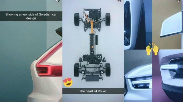 前幾日Volvo運用了社群軟體Snapchat發佈數張新XC40的局部照，也是第一波的外型預告圖。