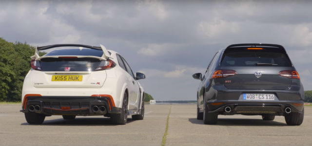 享有最速前驅車封號的Honda Civic Type R與Volkswagen Golf GTI Clubsport S，雙方近日展開一場正面對決。