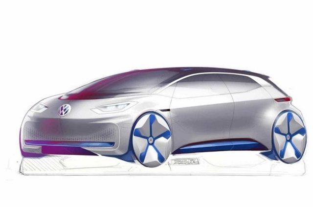 Volkswagen全新純電概念車設計圖曝光。