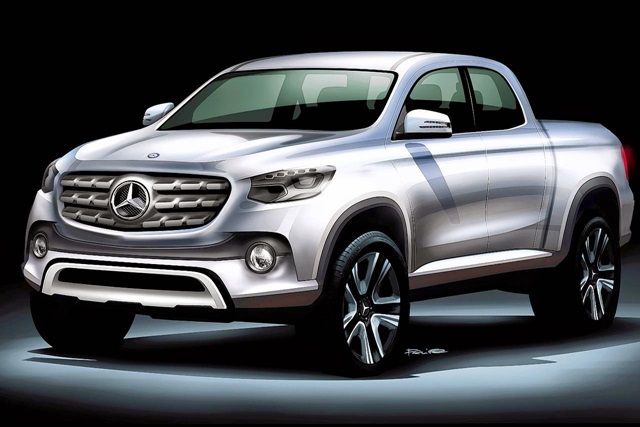 Mercedes-Benz 全新皮卡的預想圖。