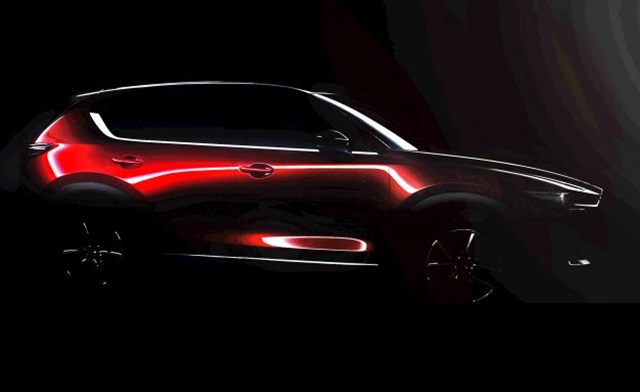 Mazda 率先發布一張車側剪影照片，從中可以看出，CX-5 將不再方方正正。