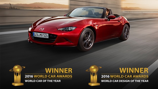 2016 World Car of the Year Mazda MX-5 Miata。 