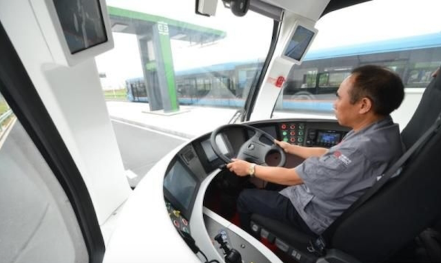 虛擬軌道列車時速最高可達每小時 70 公里，成本只有現在軌道電車的五分之一（圖片來源：搜狐）