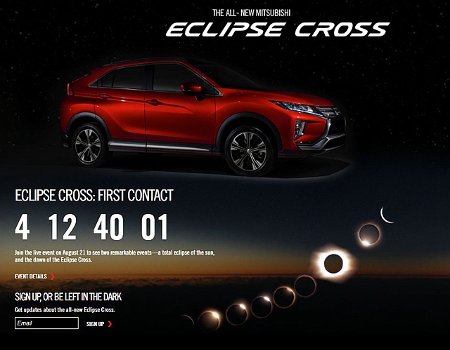三菱 Eclipse Cross 美規版的首次亮相，就選定 8 月 21 日天文現象日蝕發生的那天！