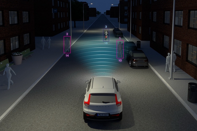 60、90 車系看得見安全防護系統，在 XC40 上都有，包括半自動駕駛、City Safety、360° Camera 環景等系統。