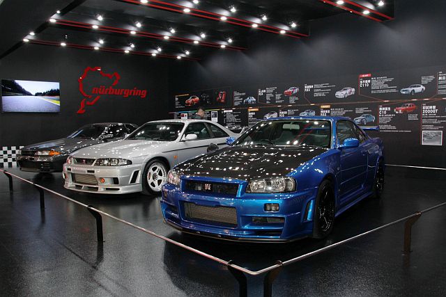 R32、R33、R34 等經典東瀛戰神 GT-R，這些無法在台灣領牌上路的性能車，在車展上能夠一次全部看到。