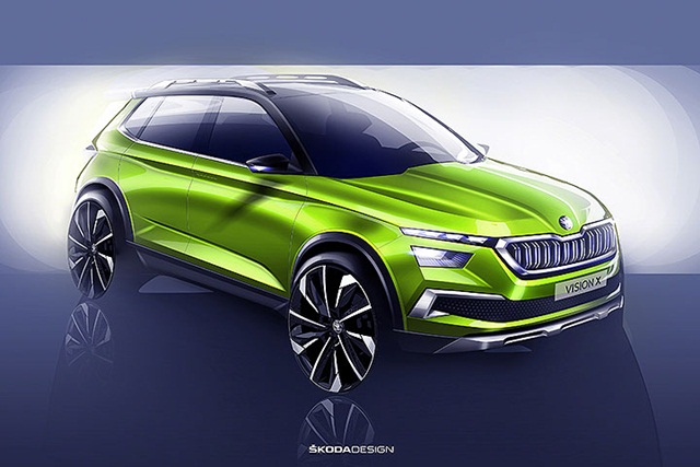 從先前設計草圖來看,車頂線條、車尾設計都與 Kodiaq、Karoq 採用相同的造型。