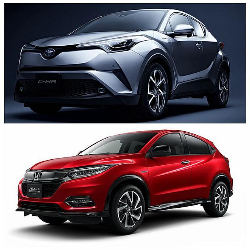 今年 Toyota C-HR（上圖）銷售雖然相同強勢，不過小改後的 Honda HR-V（下圖）似乎有縮短銷售差距的現象。
