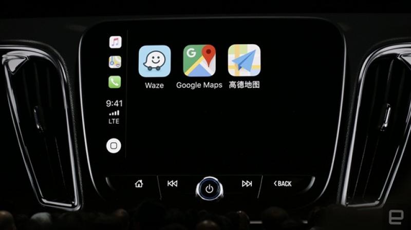 Apple CarPlay 車聯網系統，一改過去只能使用 Apple Maps 地圖，未來駕駛可以選擇使用任何第三方 APP 進行導航。圖片來源：CNET
