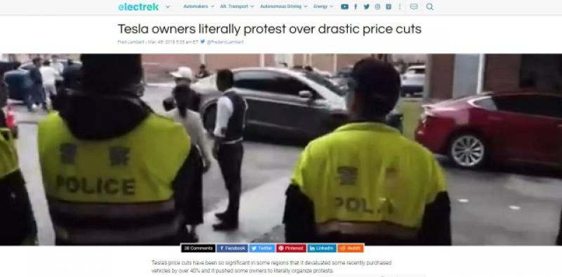 台灣 Tesla 車主抗議事件，登上國外媒體版面。