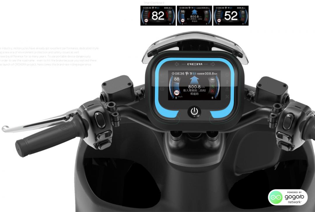 Ai-1 導入宏佳騰自家的 CROXERA 智慧儀表系統，可顯示導航、速限及來電等資訊。