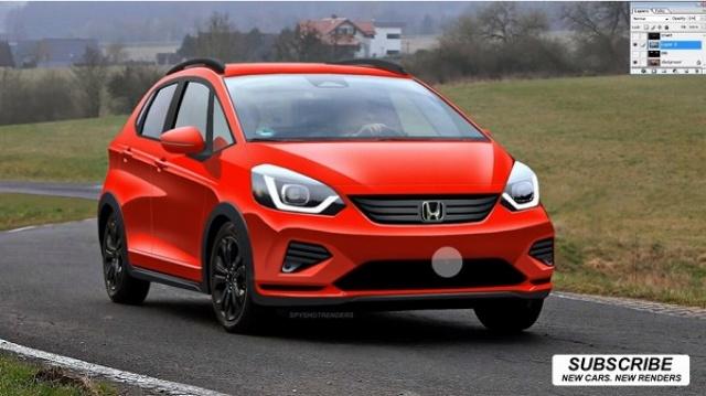 外觀猜測命中率極高的《SpyShotRenders》所繪製新一代 Honda Fit。