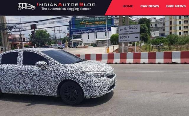 此為外媒《Indianautosblog》捕獲大改款 City 測試車，外觀貌似採用 Civic 造型，為最大亮點。