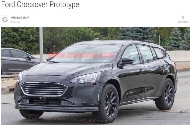 外媒拍到 Ford 全新跨界旅行車的偽裝測試照。