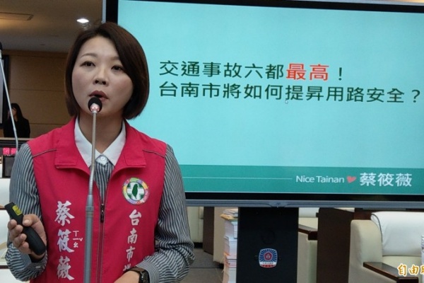 每 10 萬人口車禍傷亡六都第一 議員：台南人難堪