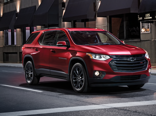 大型 SUV 後行李廂空間表現最佳，Chevrolet Traverse。
