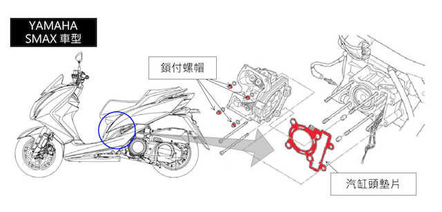 SMAX 受影響部位。
