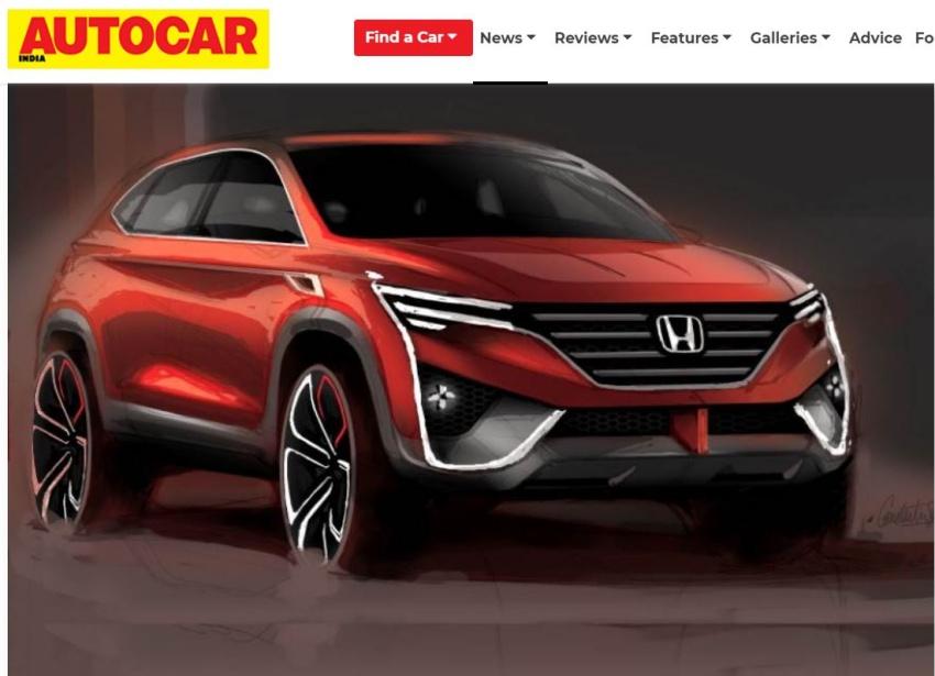 跟據日媒的情報,新一代 HR-V 預計延到明年 5 月發表,圖為最新預想圖。