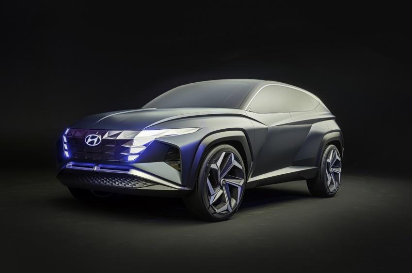 全新 Tucson 的外觀採用去年 11 月的 Vision T 概念車為基礎打造。