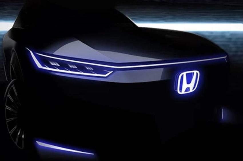 海外 Honda 於本月底即將發表首款電動休旅車，其中預告圖車頭造型與大改款 HR-V 測試車神似。