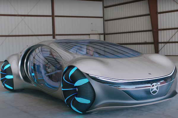 設計靈感來自阿凡達，賓士概念車用手感應可以側向前進！（有影片）