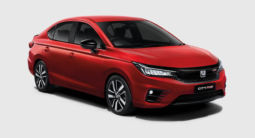 Honda City 在馬來西亞推出的 RS 車型，換上有跑格的 RS 套件。