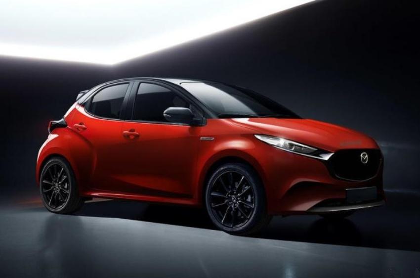 以 Yaris 為基礎貼牌打造的 Mazda 2，圖為預想圖。（圖片來源：翻攝自Paultan.org）