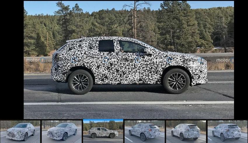 從測試車來看，大改款 NX 使用類似 Mazda 長車頭短車尾的風格。