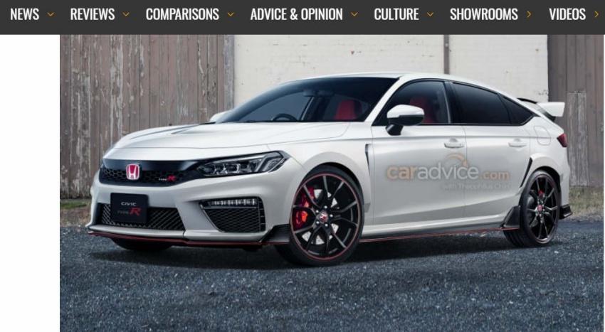 外媒繪製新一代 Civic Type R 的外觀預想圖。