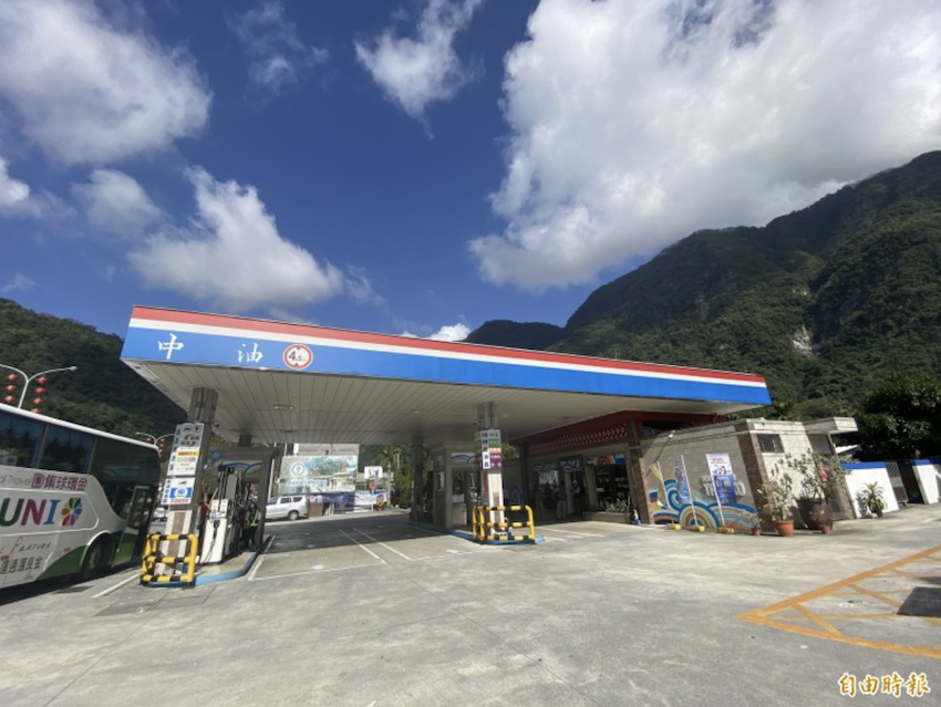 中油加油站。（記者黃佩君攝）