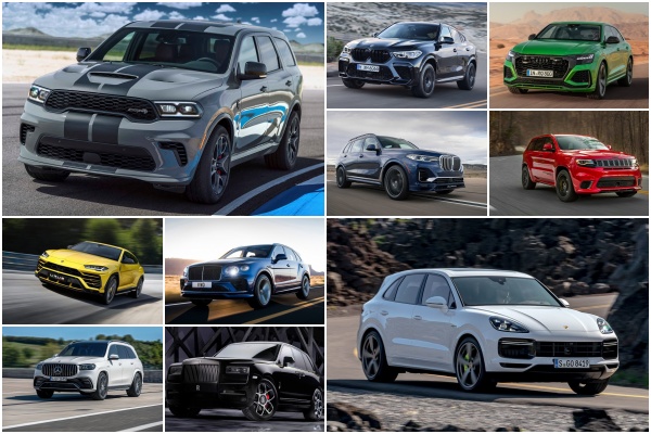 全球馬力最兇猛休旅車 TOP10，第一名最大輸出達 710 匹！