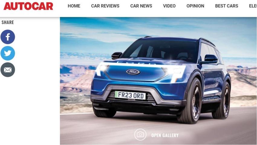 Ford 第二款電動車預想圖曝光，採用更加方正硬派風格。