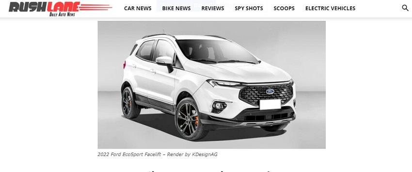 此為新 Ecosport 預想圖，外型變得相當動感。