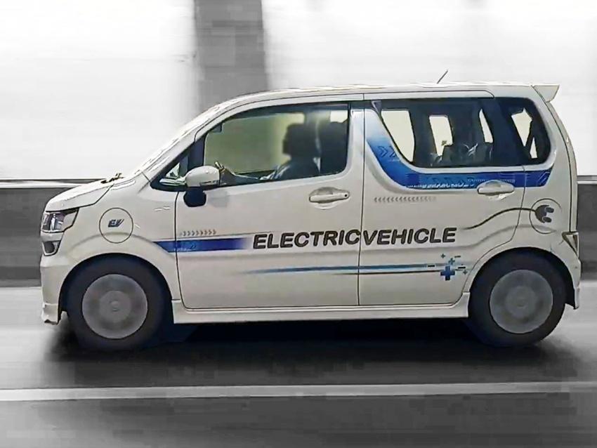 Suzuki 將於 2025 年之前推出電動車。圖為 Wagon R 為基礎打造的電動測試車。