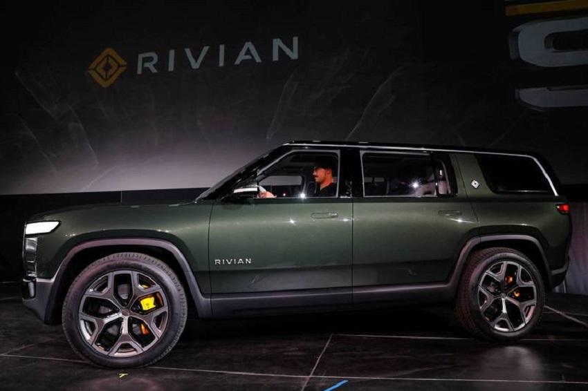 電動車新創公司Rivian，圖為R1S SUV。（資料照，路透）