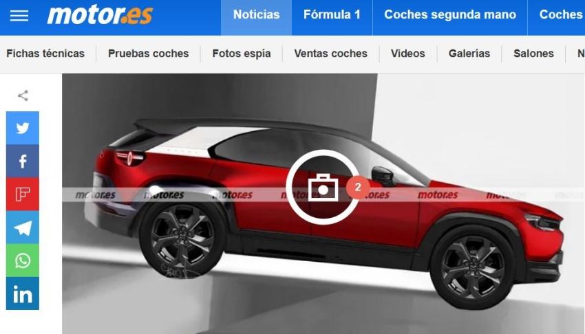 外媒繪製 Mazda CX-60 的外觀預想圖，像是 CX-30 的拉長版。