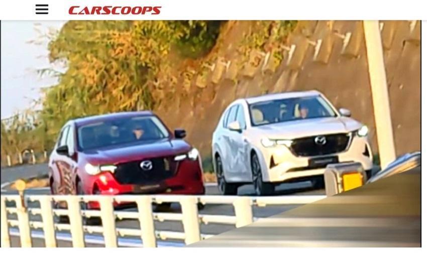 全新 CX-60 先前在日本拍攝廣告時被捕獲。（圖片來源：翻攝自Carscoops）