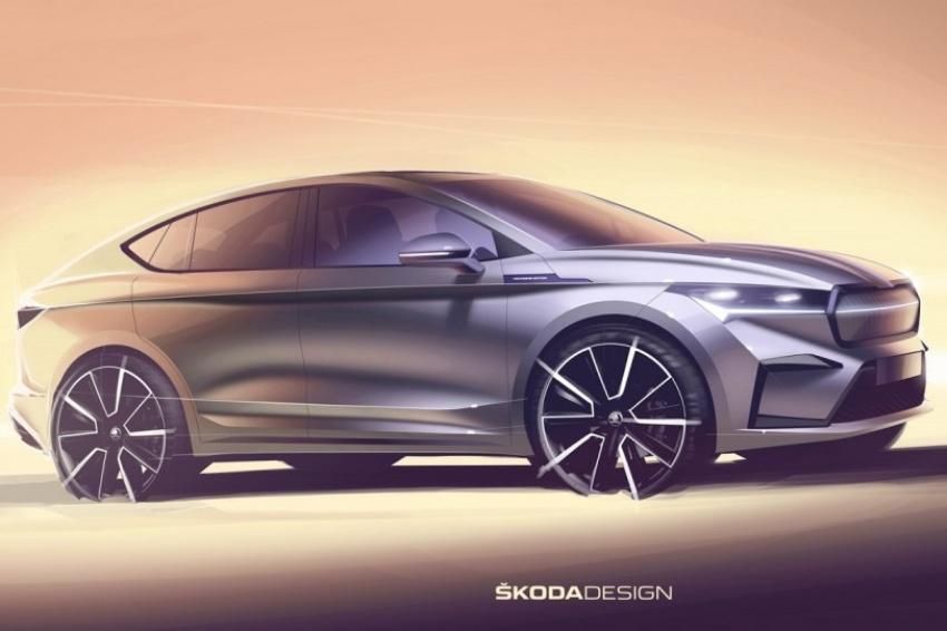 Skoda 發表全新 Enyaq Coupe iV 的設計草圖，預計今年 1 月 31 日發表。