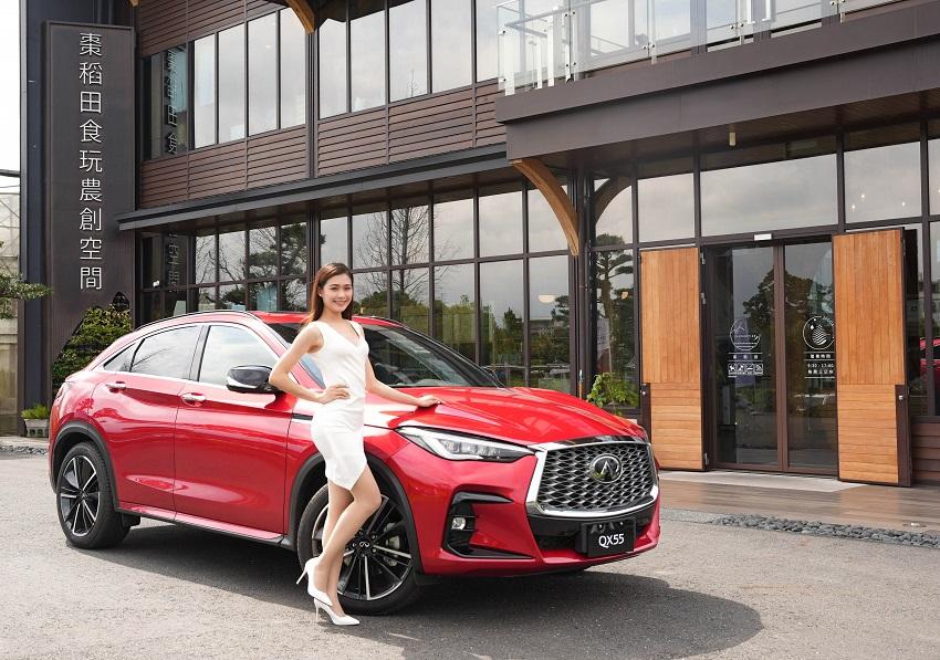 Infiniti QX55 前方採用碩大的水箱護罩，讓氣勢顯得威風凜凜，與 QX50 較沉穩的氣息截然不同。