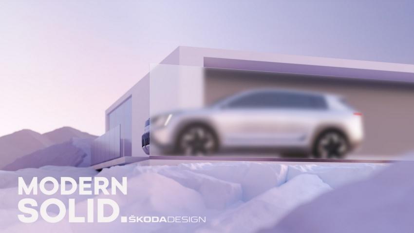 Skoda 公布新車設計圖，將有名為「Modern Solid」的全新設計語彙，並且圖中車款預期為電動車。