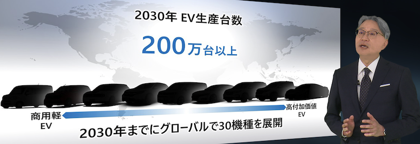 Honda 將在 10 年內投入 400 億美元，全力發展電動車，記者會由社長三部敏宏主持。